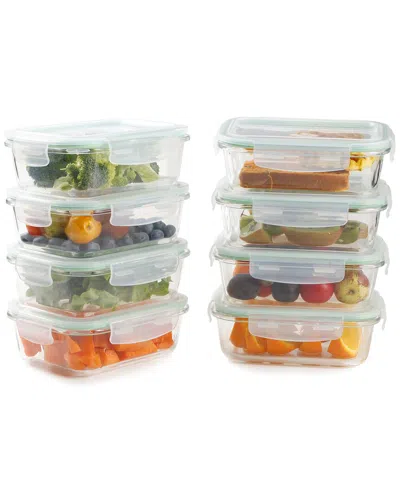 Clean & Healthy 16pc 35oz Premium Quality Glass Storage Container Set With Lid