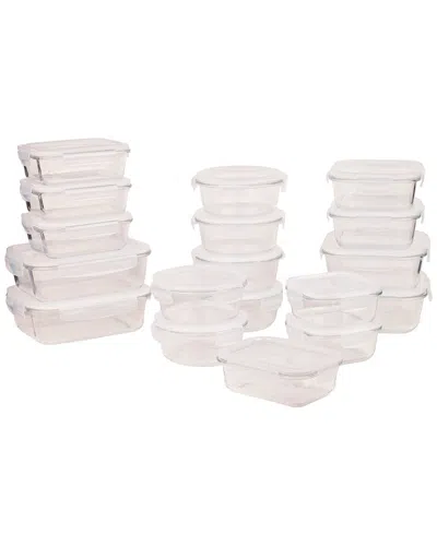 Clean & Healthy 36pc 1 Glass Storage Container Set In Pink