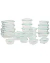 Clean & Healthy 44pc Premium Quality Glass Storage Container Set With Lid In Green