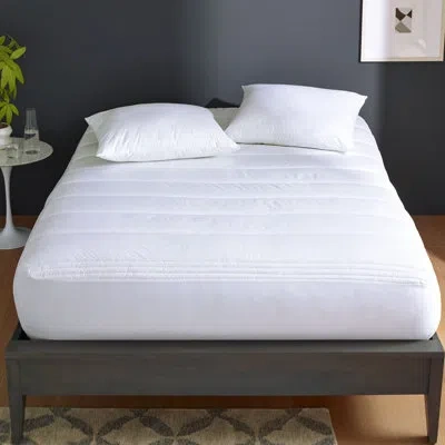 Clean Design Home X Martex Anti-allergen 100% Cotton Cover Mattress Pad In White