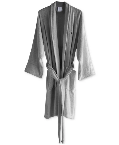 Clean Design Home X Martex Low Lint 100% Cotton Robe In Gray