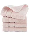 Clean Design Home X Martex Low Lint 4 Pack Supima Cotton Washcloths In Blush