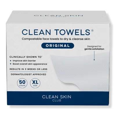 Clean Skin Club Clean Towels Original Disposable Face Towels - 50 Ct