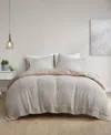 Clean Spaces Mara Waffle Weave 3-pc. Duvet Cover Set, King/california King In Taupe