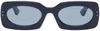 Clean Waves Inez & Vinoodh Rectangle-frame Parley Ocean Plastic® Sunglasses In Navy