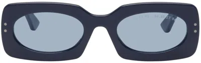 Clean Waves Inez & Vinoodh Rectangle-frame Parley Ocean Plastic® Sunglasses In Navy