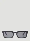 Clean Waves Type 02 Rectangular-frame Parley Ocean Plastic® Sunglasses In Black