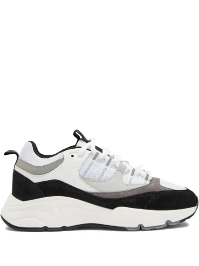 CLEENS AERO MESH-PANELS SUEDE LOW-TOP SNEAKERS