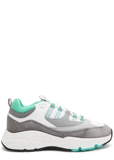 Cleens Aero Runner Panelled Mesh Trainers In Mint