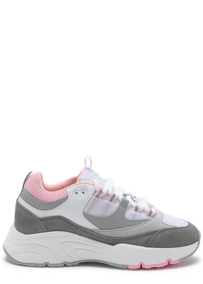 Cleens Aero Runner Panelled Mesh Trainers In Pink