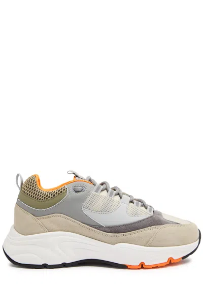 Cleens Aero Runner Panelled Mesh Trainers In White