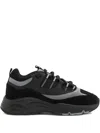 Cleens Aero Panelled Mesh Sneakers In Black