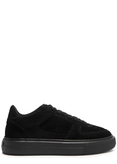 Cleens Court Panelled Sneakers In Black