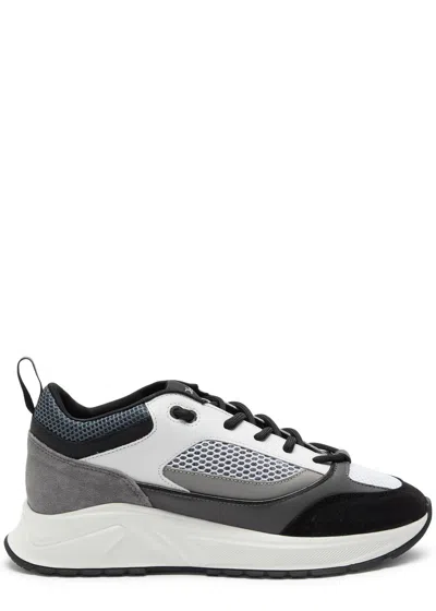 Cleens Essential Runner Panelled Mesh Sneakers In Grey