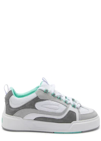 Cleens Essential Skate Evo Panelled Mesh Trainers In White