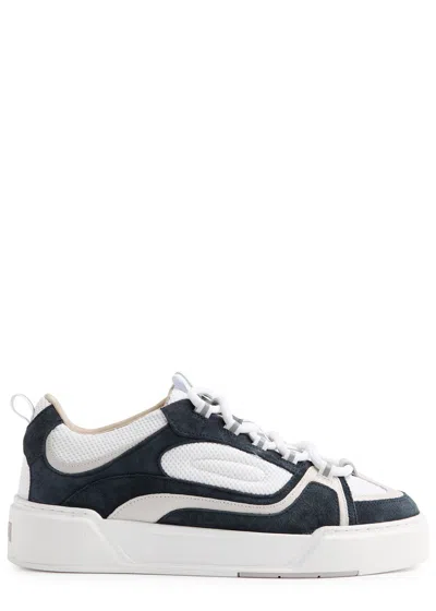 Cleens Essential Skate Evo Panelled Mesh Sneakers In Navy