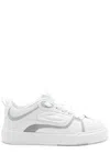 Cleens Essential Skate Panelled Mesh Sneakers In White