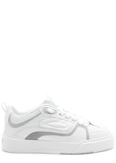 Cleens Essential Skate Panelled Mesh Sneakers In White