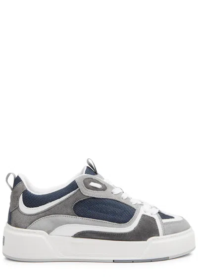 Cleens Essential Skate Panelled Trainers In Navy