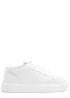 Cleens Luxor Grained Leather Sneakers In White