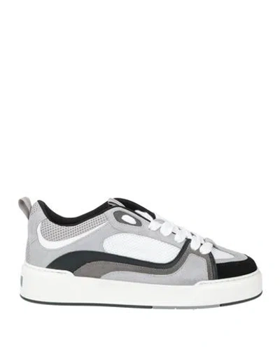 Cleens Man Sneakers Grey Size 10 Textile Fibers, Leather In Gray