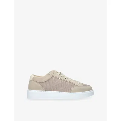 Cleens Mens Beige Luxor Suede And Mesh Trainers Eur 46 / 12 Uk In Multi
