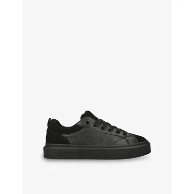 Cleens Mens Blk/other Ace Leather Trainers Eur 40 / 6 Uk In Black