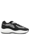 Cleens Podium Panelled Mesh Sneakers In Black