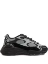 Cleens Pulse Mesh-panels Suede Low-top Sneakers In Gray