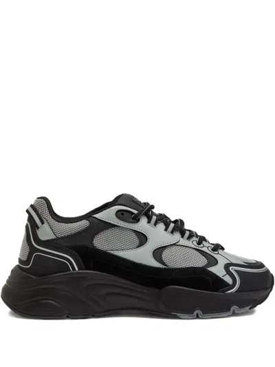 CLEENS PULSE MESH-PANELS SUEDE LOW-TOP SNEAKERS