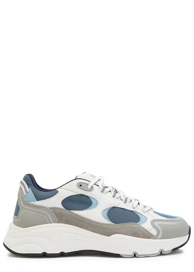 Cleens Pulse Runner Panelled Mesh Sneakers In Blue