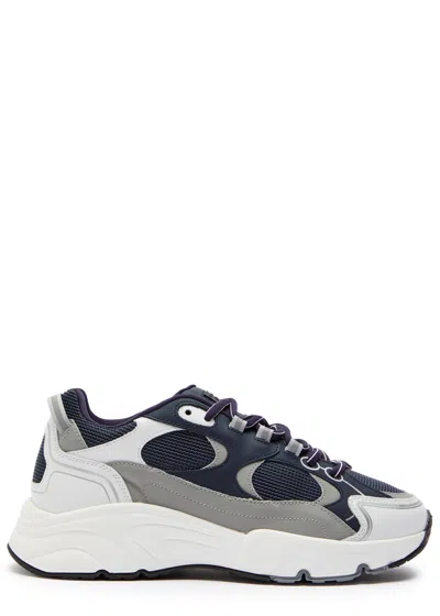 Cleens Pulse Runner Panelled Mesh Sneakers In Blue