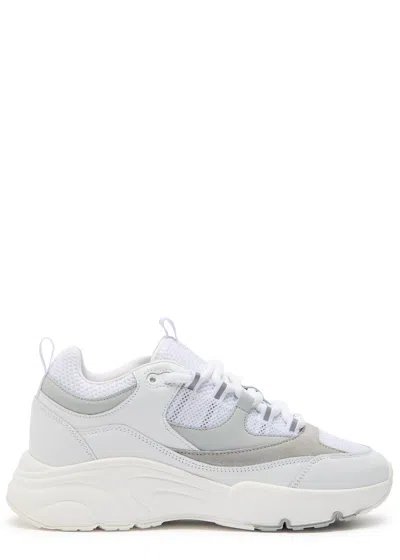 Cleens Pulse Runner Panelled Mesh Sneakers In White
