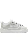 Cleens Skate Evo Mesh-panels Suede Low-top Sneakers In White