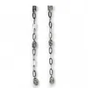 Clemence Wren Women's Asymmetric Gemstone Drop Earrings Silver