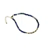 Clemence Wren Women's Blue / Gold Gemstone Gold Nugget Bracelet - Blue