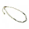 Clemence Wren Women's Green / Gold Triple Emerald Green Gemstone Bracelet Chain Gold