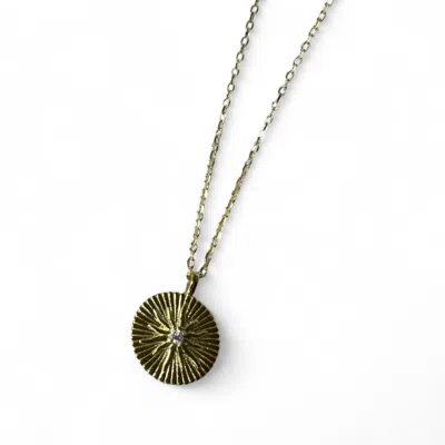 Clemence Wren Women's Radiant Star Pendant Necklace Gold Plated Silver