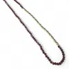 Clemence Wren Women's Red / Pink / Purple Asymmetric Gemstone Necklace Gold Nuggets - Red Pink