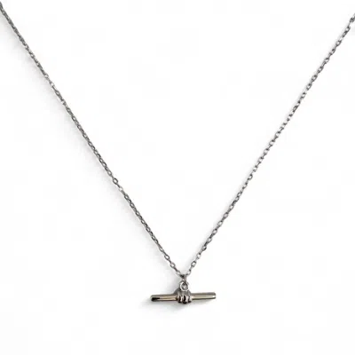 Clemence Wren Women's T-bar Pendant Necklace - Silver