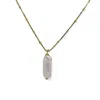 Clemence Wren Women's White / Gold Baroque Freshwater Pearl Necklace - Gold