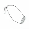 Clemence Wren Women's White / Silver Baroque Freshwater Pearl Bracelet - Silver