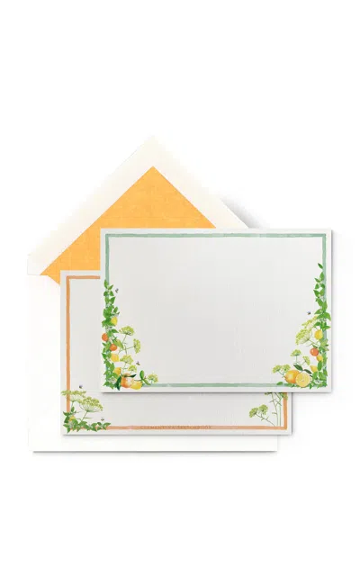 Clementina Sketchbook Tuttifrutti Set-of-ten Hand-painted Stationery Cards In Multi