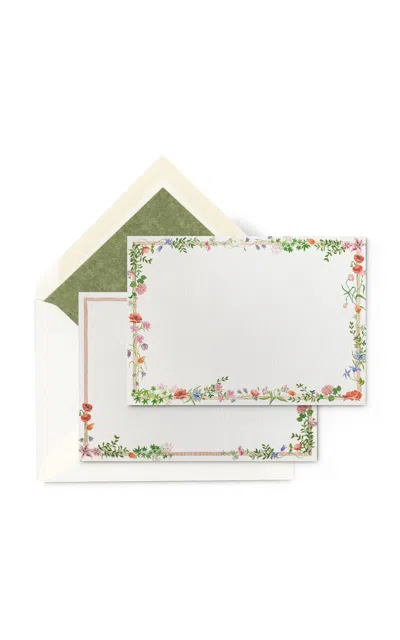 Clementina Sketchbook Wild Blooms Set-of-ten Hand-painted Stationery Cards In Multi