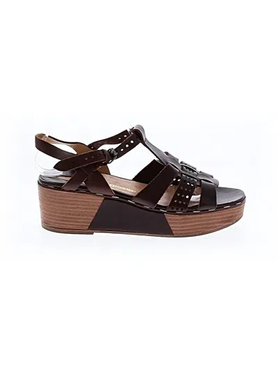 Pre-owned Clements Ribeiro Wedges In Brown