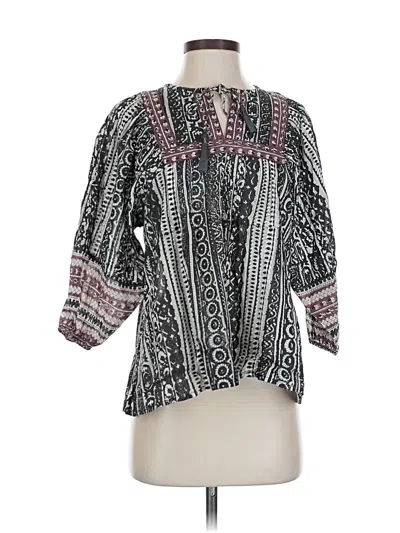 Pre-owned Cleobella 3/4 Sleeve Blouse In Black