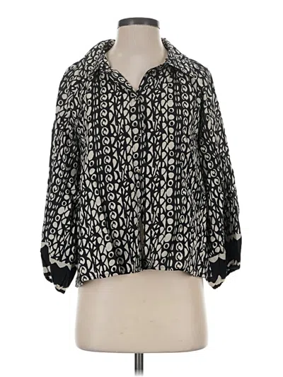 Pre-owned Cleobella 3/4 Sleeve Blouse In Black