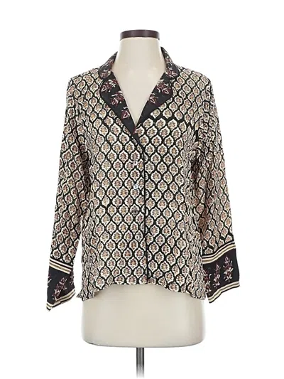 Pre-owned Cleobella 3/4 Sleeve Blouse In Brown