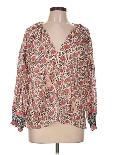 Pre-owned Cleobella 3/4 Sleeve Blouse In Brown