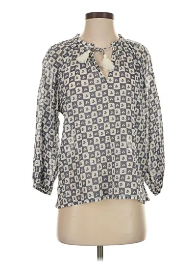 Pre-owned Cleobella 3/4 Sleeve Blouse In Gray